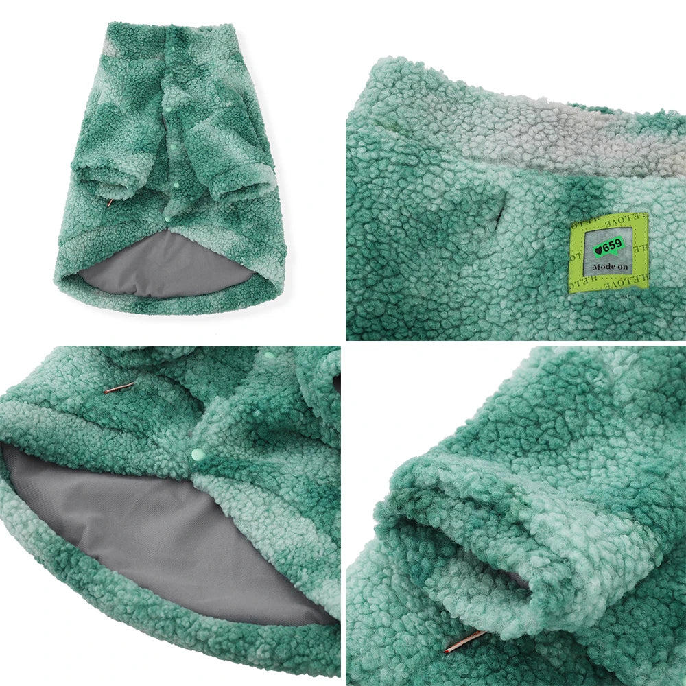 Thick Wool Winter Dog Coat – Windproof for Large Breeds