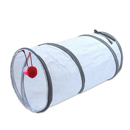 Foldable Cat Tunnel Toy - Interactive Tube for Cats & Rabbits