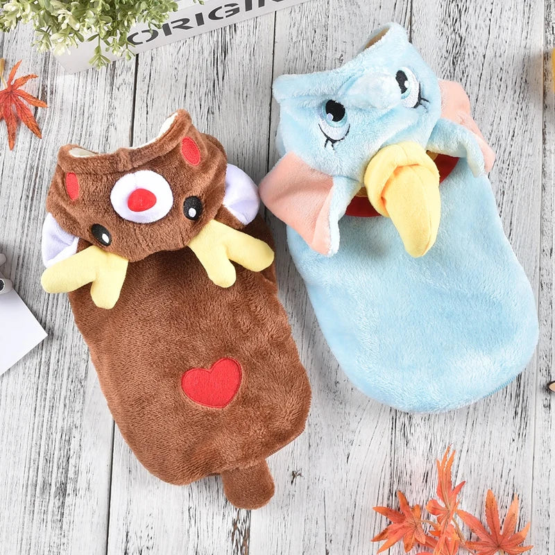 Thick Winter Dog Hoodie - Christmas & Halloween Pet Jacket