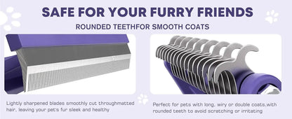 3-in-1 Pet Grooming Brush – Deshedding & Dematting Comb