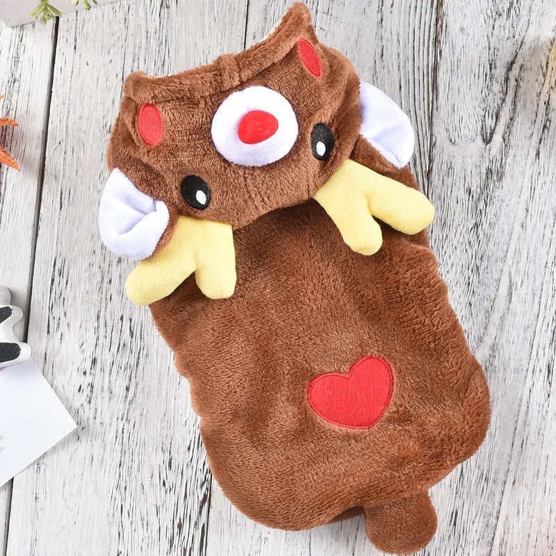 Thick Winter Dog Hoodie - Christmas & Halloween Pet Jacket