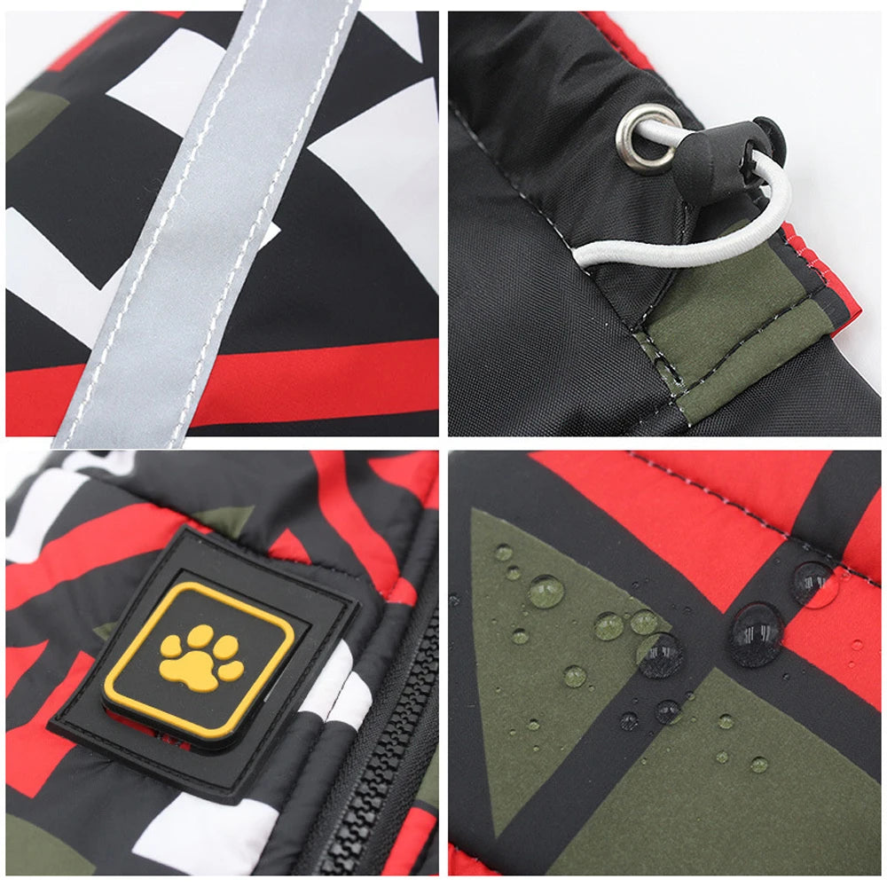 Waterproof Reflective Winter Dog Jacket for Large Breeds