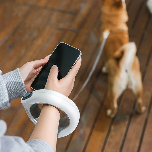 LED Retractable Pet Leash – Touch Dimming, USB-C Charging
