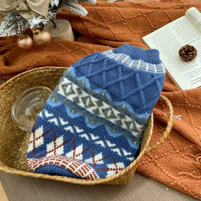 Striped Warm Dog Sweater – Cozy Winter Outfit for Small Dogs