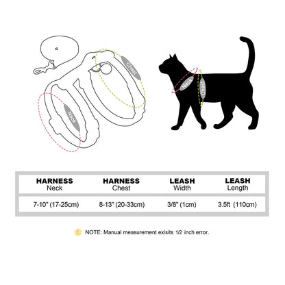 Escape-Proof Cat Harness & Leash – Adjustable, Safe & Stylish
