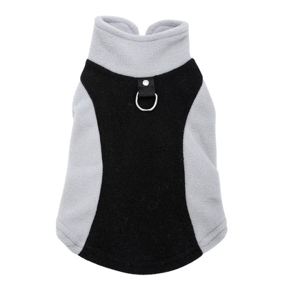 Winter Fleece Dog Jacket Vest with D-Ring – Small Dogs & Cat