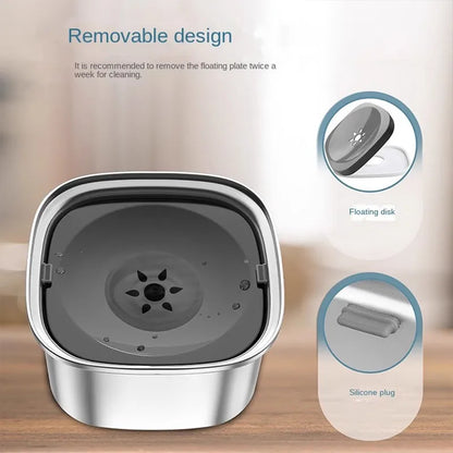 3L Stainless Steel Dog Bowl – Anti-Splash Water Dish