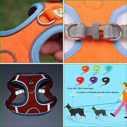 No Pull Reflective Dog Harness & Leash Set – Small Pets