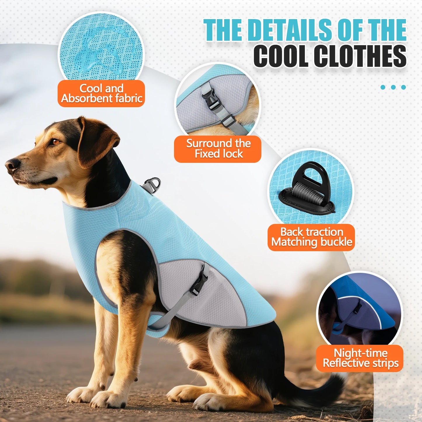 Cooling Dog Vest – Reflective Summer Jacket for All Breeds
