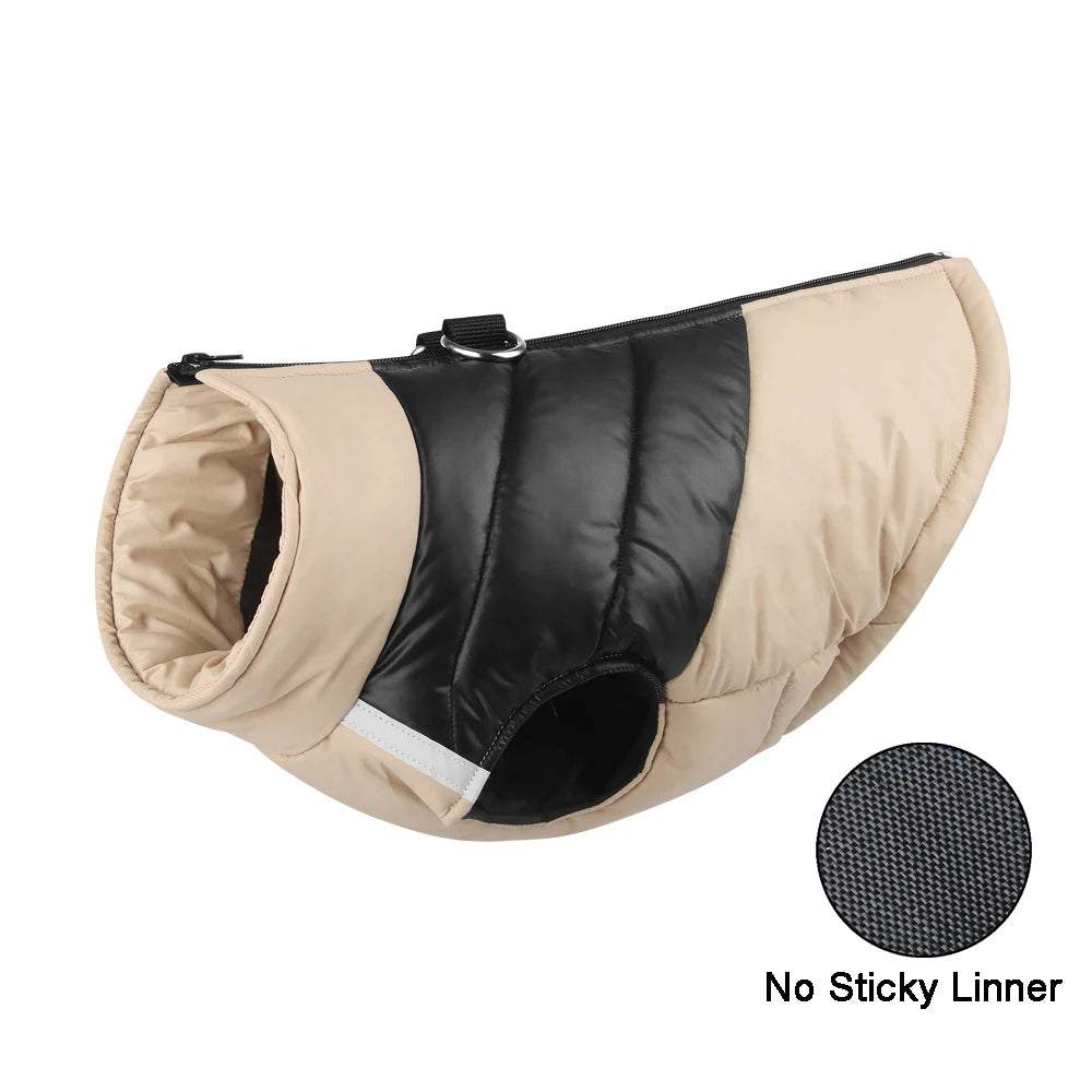 Waterproof Padded Dog Jacket - Winter Zipper Vest for Dogs