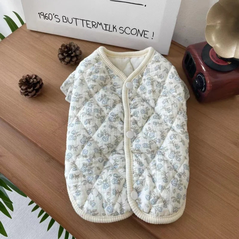 Ink Style Cotton Vest for Cats & Small Dogs – Soft & Windproof