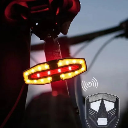 USB Bike Tail Light with Turn Signals – Waterproof, Remote-Controlled