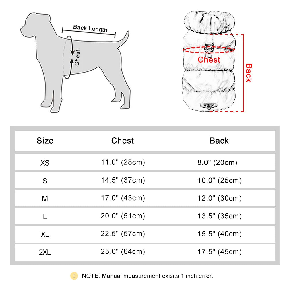Soft Warm Winter Dog Jacket for Small & Medium Pets