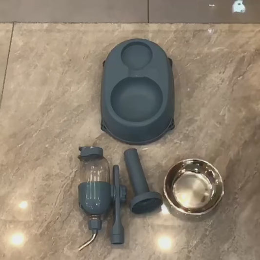 Automatic Pet Feeder & Water Dispenser – Anti-Tip Bottle