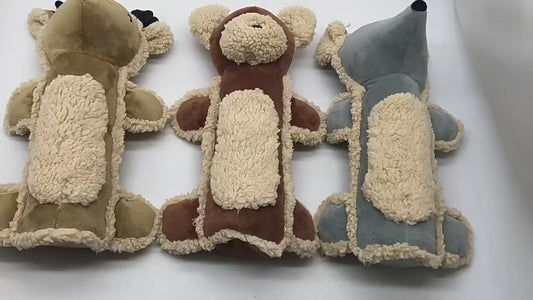 Squeaky Plush Dog Toy – Cartoon Mice or Elk Chew Toy