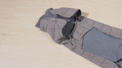 British Style Plaid Dog Jacket – Warm Adjustable Winter Coat